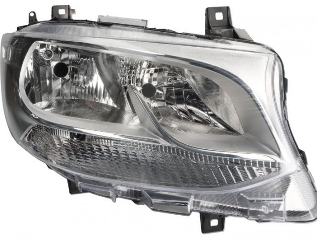 Mercedes Benz Sprinter 2018.06.01- utángyártott új jobb első fényszóró H7/H15 króm h. (motorral) DEPO