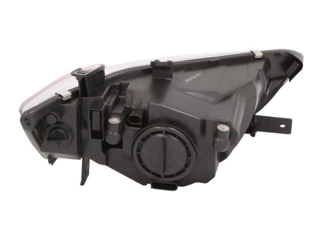 Mitsubishi Colt VI.    2008.10.01-2012.12.31 utángyártott új bal első fényszóró H4 3/5 a. fekete házas (motorral) DEPO