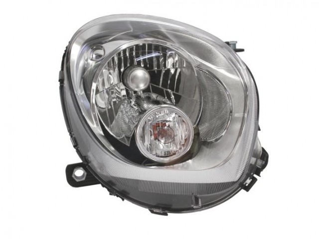 Mini Countryman (R60) 2010-2016 utángyártott új jobb első fényszóró H4 fehér villogóval (motorral) DEPO