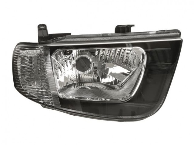 Mitsubishi L200  2005.12.01-2014.12.31 utángyártott új jobb első fényszóró H4 szimpla fülkés (motoros) DEPO