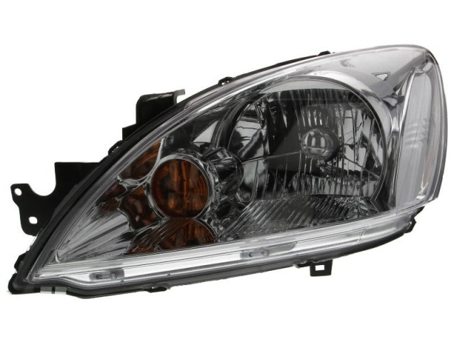 Mitsubishi Lancer   2004.06.01-2007.05.31 utángyártott új bal első fényszóró H4 króm házas (belülr. áll.) DEPO