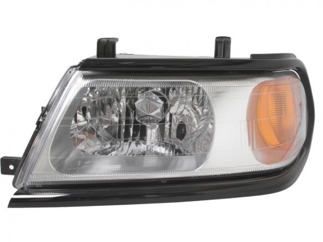 Mitsubishi Pajero 2004-2006 utángyártott új bal első fényszóró H4  fek.keret 