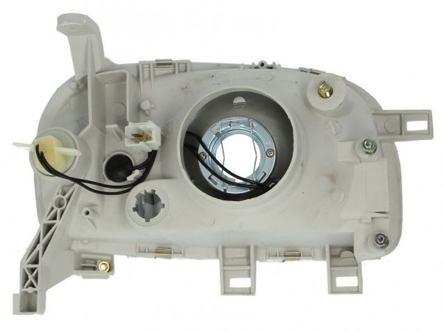 Nissan Micra K11 1992.08.01-1998.01. utángyártott új bal első fényszóró H4 beép. fehér villogóval DEPO