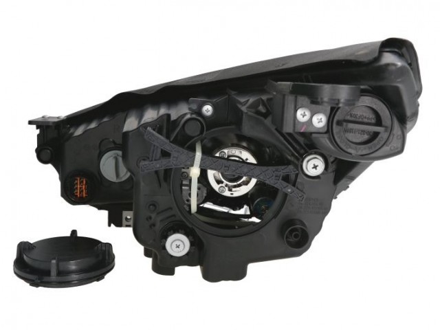 Hyundai IX35 2013.07.01-2014.12.31 utángyártott új jobb első fényszóró HIR2/LEDx2 fekete h. (motoros) DEPO