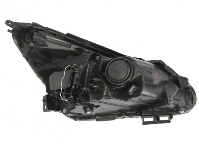 Opel Corsa D 2011.03.01-2014.08.31 utángyártott új bal első fényszóró H7/H1 fekete h. (motorral) DEPO