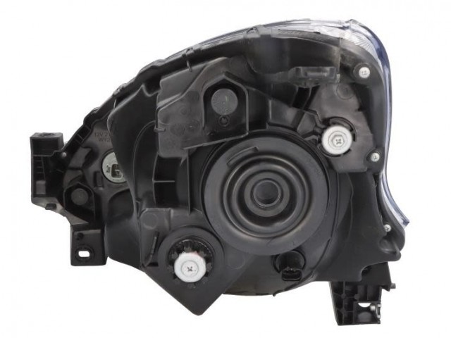 Nissan Micra K13 2013.06.01-2017.02.01  utángyártott új jobb első fényszóró H4 sötét házas (motoros) DEPO