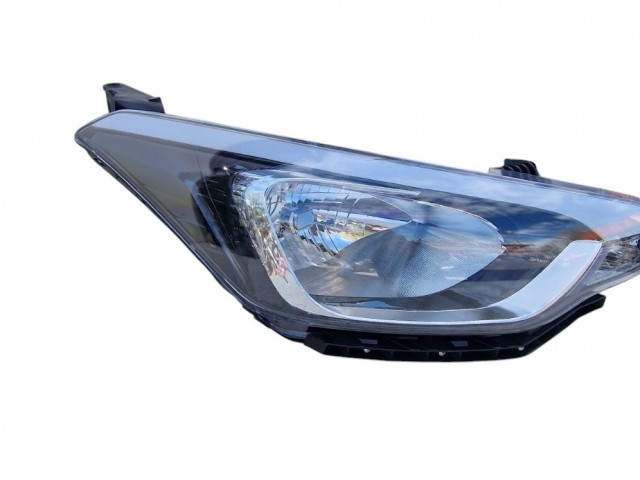Hyundai I20 2014.12.01-2020.07.30 utángyártott új jobb első fényszóró H4 fekete h. 5a. (motoros) TYC