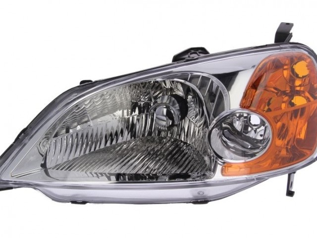 Honda Civic 2001.02.01-2003.12.31 utángyártott új bal első fényszóró H4 belülr. áll. (4 ajtós) DEPO