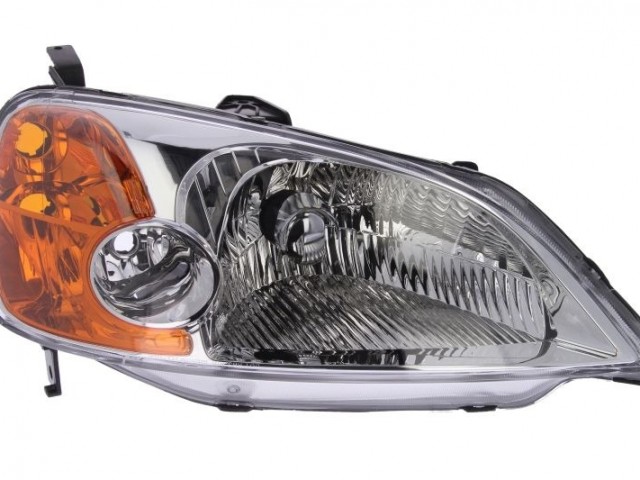Honda Civic 2001.02.01-2003.12.31utángyártott új jobb első fényszóró H4 belülr. áll. (4 ajtós) DEPO