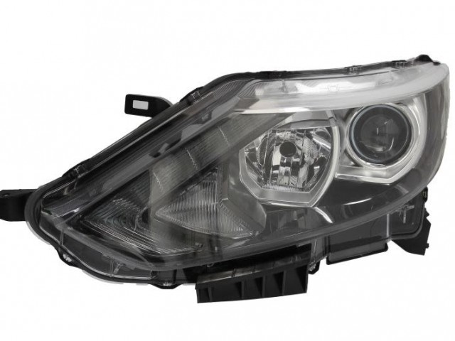 Nissan Qashqai II. 2013.12.01-2017.02.01 utángyártott új bal első fényszóró H7/H11+LED nap. fény. (motorral) DEPO