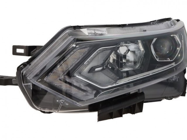 Nissan Qashqai II. 2017.03.01-2021.06.01 utángyártott új bal első fényszóró H11/H9+LED (motoros) DEPO