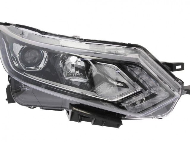 Nissan Qashqai II. 2017.03.01-2021.06.01 utángyártott új jobb első fényszóró H11/H9+LED (motoros) DEPO