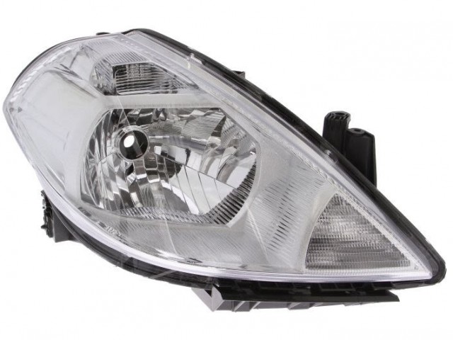 Nissan Tiida 2007.09.01-2011.04.01 utángyártott új jobb első fényszóró H4 (motoros) DEPO