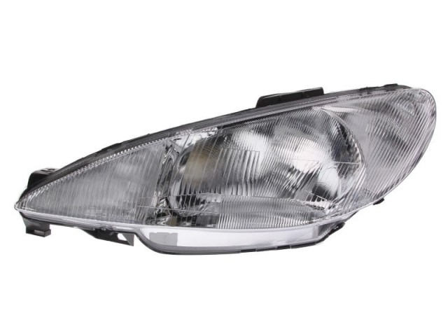 Peugeot 206   1998.09.01-2007.07.31 utángyártott új bal első fényszóró H4 (belülr. áll.) DEPO