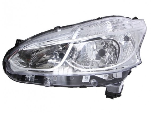 Peugeot 208 2012.01.01-2019.04.30 utángyártott új bal első fényszóró 2H7 (motoros) DEPO