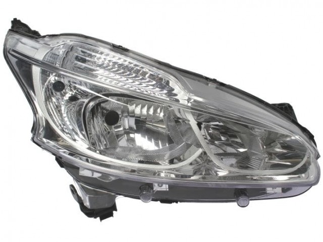 Peugeot 208 2012.01.01-2019.04.30 utángyártott új jobb első fényszóró 2H7 (motoros) DEPO