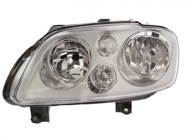 Volkswagen Caddy III. 2004.02.01-2009.12.31 utángyártott új bal első fényszóró 2H7 króm házas (motoros) AL-tip. TYC