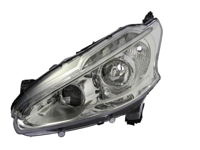 Peugeot 208 2012.01.01-2015.05.01 utángyártott új bal első fényszóró 2H7+LED (motoros) DEPO