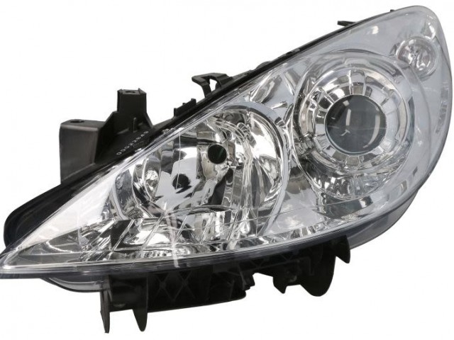 Peugeot 307  2005.06.01-2007.08.31 utángyártott új bal első fényszóró H1/H7 (motorral) DEPO