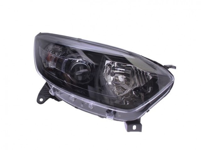 Renault Captur 2013.06.01-2016.08.30 utángyártott új jobb első fényszóró H1/H1 fekete h. (motorral) DEPO