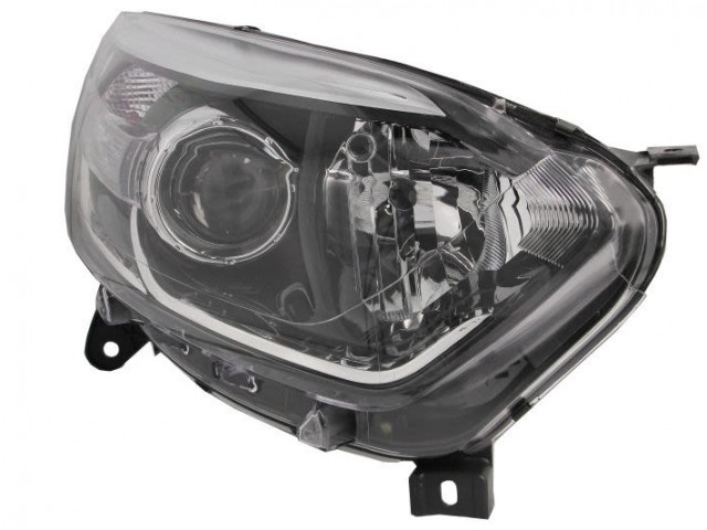 Renault Captur 2013.06.01-2016.08.30 utángyártott új jobb első fényszóró H1/H1 króm h. (motorral) DEPO