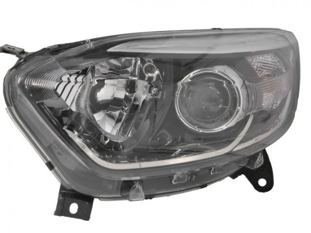Renault Captur 2013.06.01-2016.08.30 utángyártott új bal első fényszóró H1/H1 króm h. (motorral) DEPO