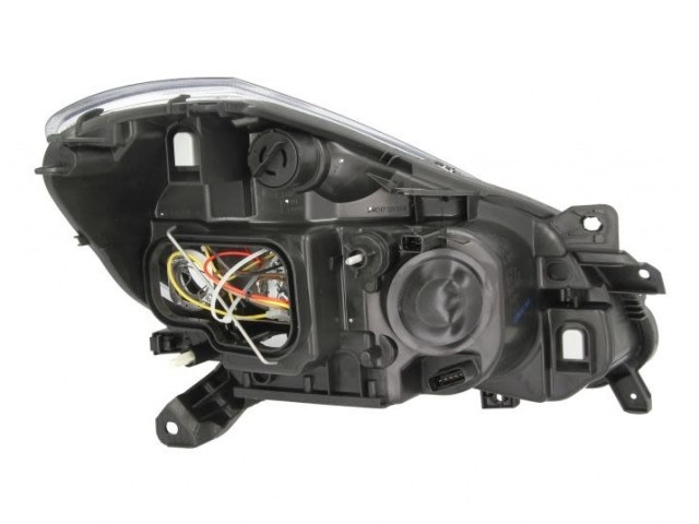 Renault Clio III. 2005.10.01-2008.12.31, Clio Grandtour  2008.10.01-2013.02.28 utángyártott új bal első fényszóró 2H7/H1 fekete, motoros DE (nem Campus) DEPO