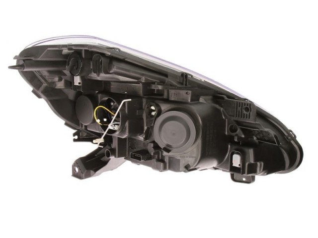 Renault Clio III. 2009.01.01-2012.10.31 utángyártott új bal első fényszóró 2H7 fekete házas (motoros) DEPO
