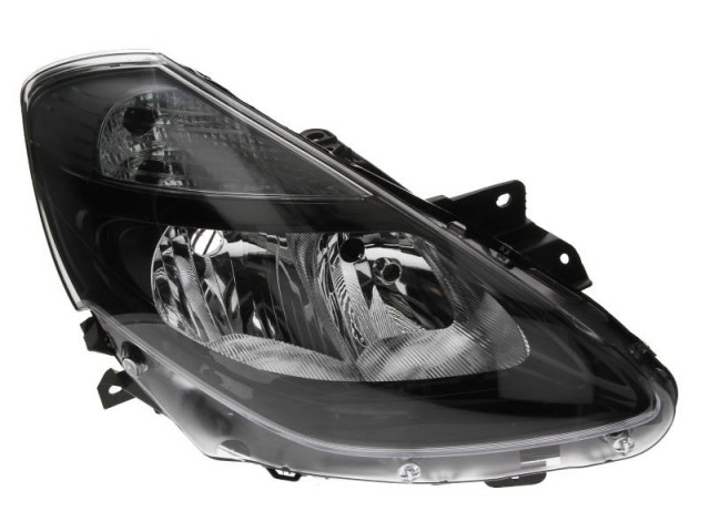 Renault Clio III. 2009.01.01-2012.10.31 utángyártott új jobb első fényszóró 2H7 fekete házas (motoros) DEPO