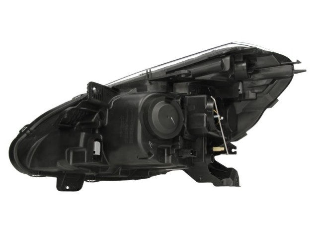Renault Clio III. 2009.01.01-2012.10.31 utángyártott új jobb első fényszóró 2H7 fekete házas (motoros) DEPO