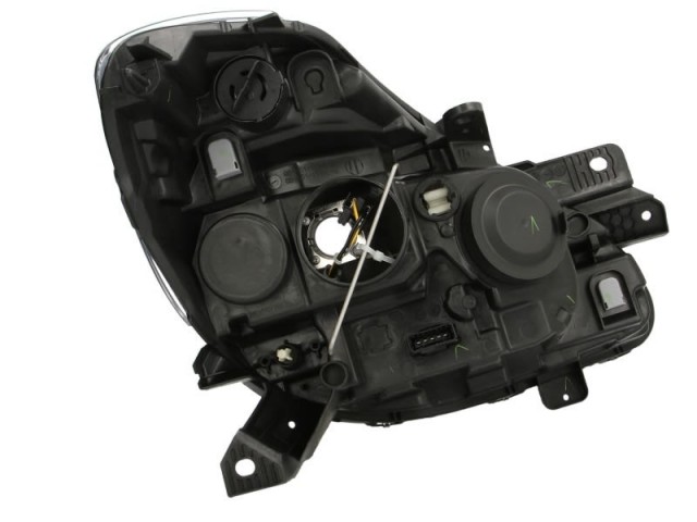 Renault Clio III. 2009.01.01-2012.10.31 utángyártott új bal első fényszóró 2H7 króm házas (motoros) DEPO