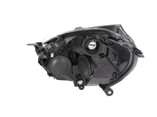 Renault Clio IV 2012.11.01-2016.01.01 utángyártott új jobb első fényszóró H1/H7 króm házas (motorral) DEPO