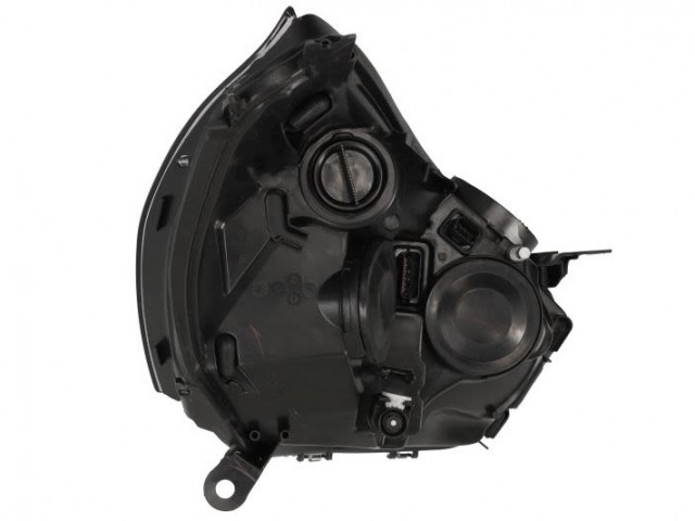 Renault Clio IV 2016.01.01-2019.09.20 utángyártott új bal első fényszóró H1/H7 króm házas (motorral) DEPO