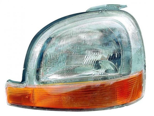 Renault Kangoo 1997.06.01-2003.02.28  utángyártott új bal első fényszóró H4 sárga villogóval DEPO