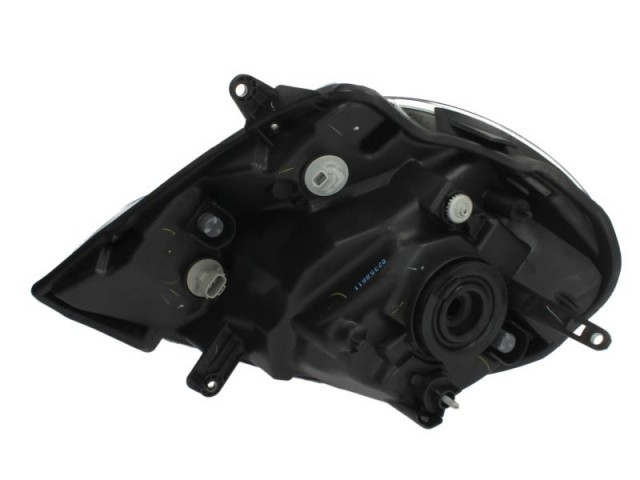 Renault Kangoo II 2008.02.01-2013.06.30 utángyártott új bal első fényszóró H4 króm házas (motoros) DEPO