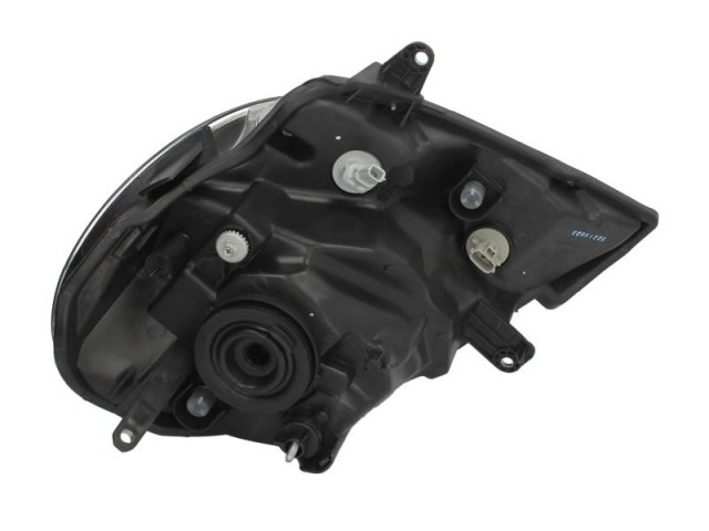 Renault Kangoo II 2008.02.01-2013.06.30 utángyártott új jobb első fényszóró H4 króm házas (motoros) DEPO