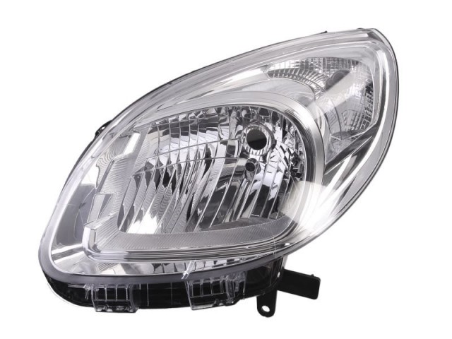 Renault Kangoo  2013.07.01-2021.04.30 utángyártott új bal első fényszóró H4 króm házas (motoros) DEPO