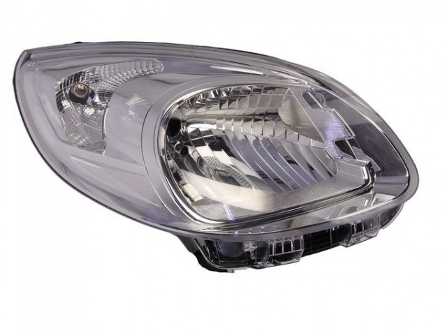 Renault Kangoo 2013.07.01-2021.04.30 utángyártott új jobb első fényszóró H4 króm házas (motoros) DEPO