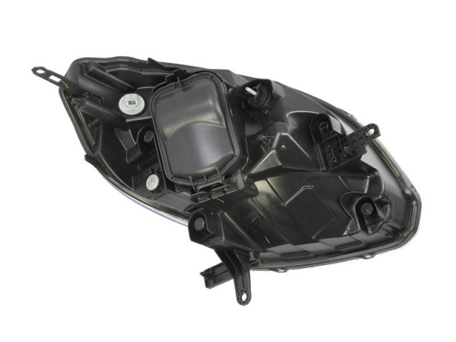 Renault Kangoo 2013.07.01-2021.04.30 utángyártott új bal első fényszóró H4 fekete házas (motoros) DEPO