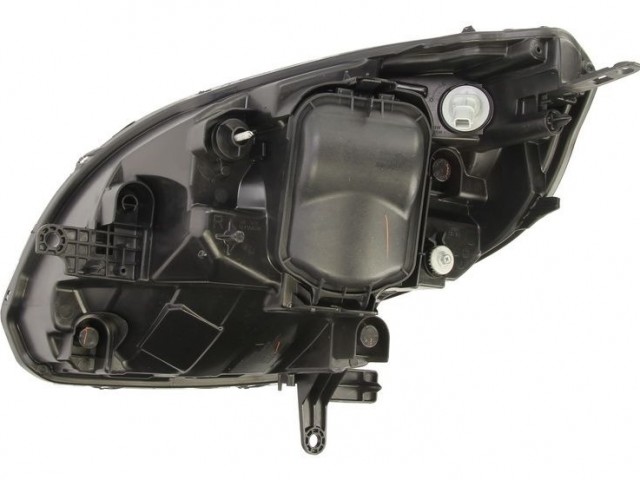 Renault Kangoo 2013.07.01-2021.04.30 utángyártott új jobb első fényszóró H4 fekete házas (motoros) DEPO