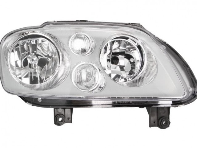 Volkswagen Caddy III. 2004.02.01-2009.12.31 utángyártott új jobb első fényszóró 2H7 króm házas (motoros) AL-tip. TYC