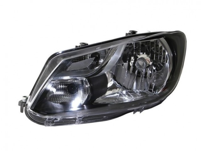 Volkswagen Caddy III.  2010.01.01-2013.04.30 utángyártott új bal első fényszóró H4 + napp.fény.  (motorral) TYC