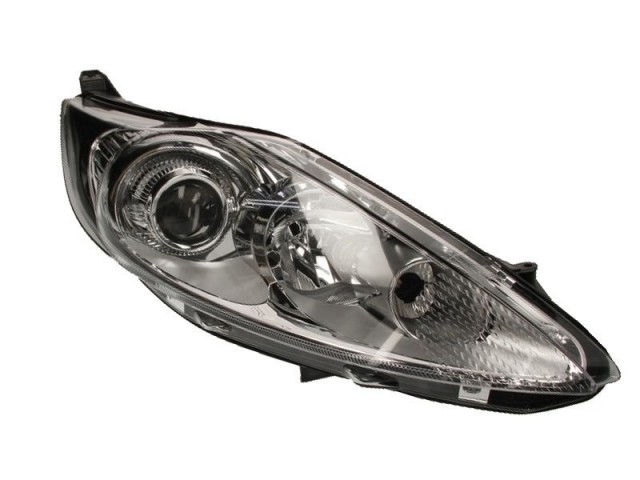 Ford Fiesta 2008.10.01-2013.01.31 utángyártott új jobb első fényszóró H7/H1 króm h. proj. (motorral) TYC
