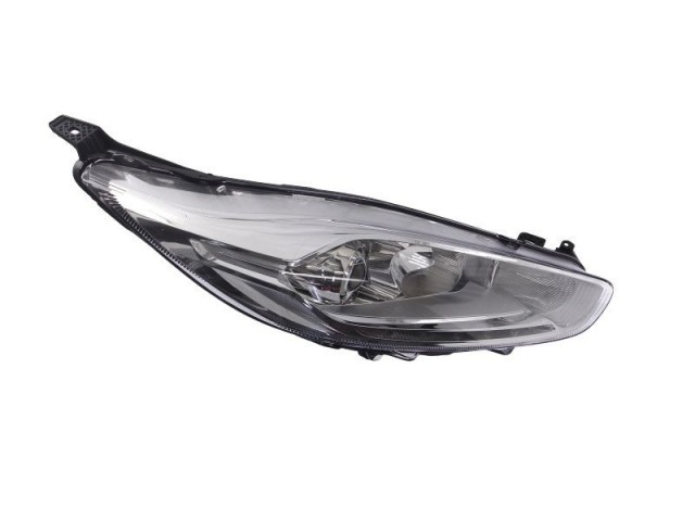 Ford Fiesta 2013.02.01-2017.05.01  utángyártott új jobb első fényszóró H7/H1/LED króm, DE.,+ napf.motorral TYC