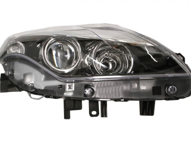 Renault Laguna 2010.11.-2015.05 utángyártott új jobb első fényszóró 2H7 fekete házas (motoros) DEPO