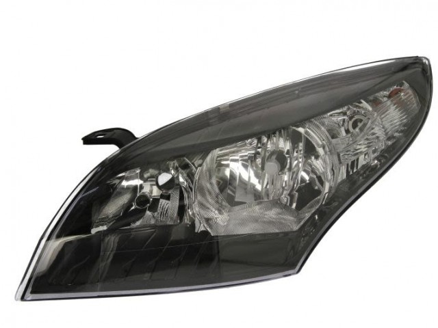 Renault Megane III. 2008.10.31-2012.03.31 utángyártott új bal első fényszóró 2H7 fekete házas, nap.f (motorral) DEPO