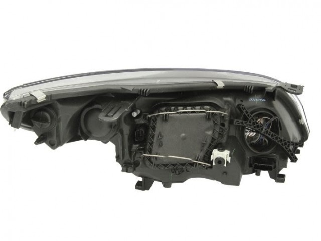 Renault Megane III. 2008.10.31-2012.03.31 utángyártott új bal első fényszóró 2H7 fekete házas, nap.f (motorral) DEPO