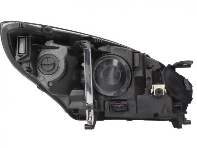 Renault Megane III. 2014.01.01-2016.02.01 utángyártott új bal első fényszóró 2H7 króm házas (motorral) DEPO