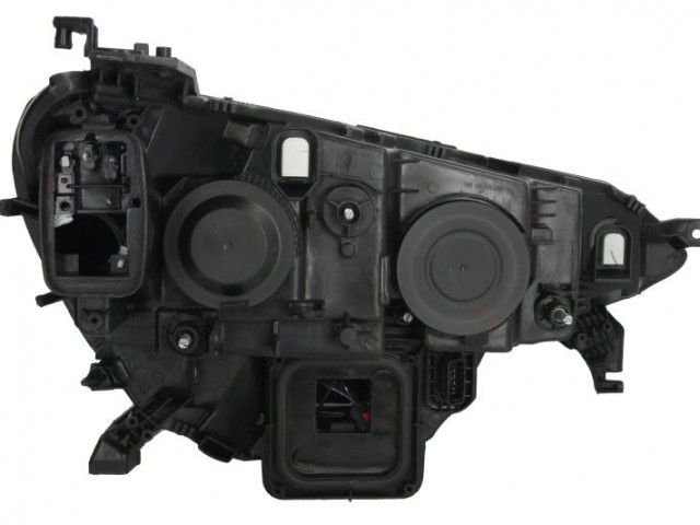 Renault Megane IV.   2016.03.01-2020.10.08  utángyártott új bal első fényszóró 2H7+LED fekete házas (motoros) DEPO