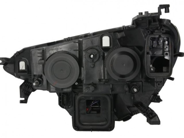 Renault Megane IV. 2016.03.01-2020.10.08 utángyártott új jobb első fényszóró 2H7+LED fekete házas (motoros) DEPO
